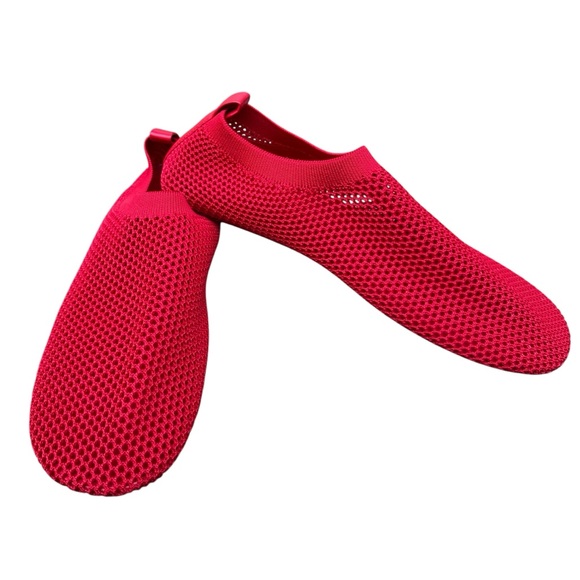 Mango Shoes - Mango Red Mesh Soft Ballet Slippers Flats — 40 US 9/9.5
